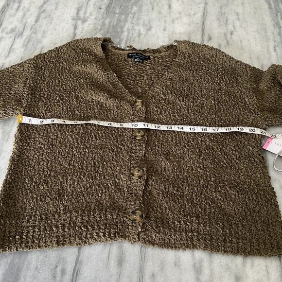 Social Standard by Sanctuary Olive Boucle Cardigan Sweater Woman's Small - Picture 9 of 10